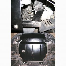 Kolchuga Защита двигателя, КПП и радиатора на Ford Fiesta VI '02-08 (V-1,4D) (ZiPoFlex-оцинковка)