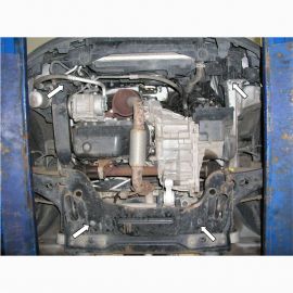 Kolchuga Защита двигателя, КПП и радиатора на Ford Fiesta VI '02-08 (V-1,4D) (ZiPoFlex-оцинковка)