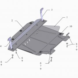 Kolchuga Защита двигателя, КПП и радиатора на Ford Fiesta VI '02-08