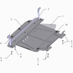 Kolchuga Защита двигателя, КПП и радиатора на Ford Fiesta VI '05-08 ST