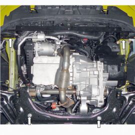 Kolchuga Защита двигателя, КПП и радиатора на Ford Fiesta VII '12-17 (V-1,0) EcoBoost