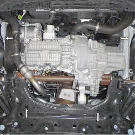 Kolchuga Защита двигателя, КПП и радиатора на Ford Fiesta VII '13- ST EcoBoost (ZiPoFlex-оцинковка)