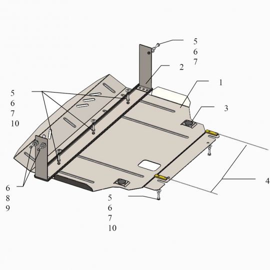 Kolchuga Защита двигателя, КПП и радиатора на Ford Fiesta VII '13- ST EcoBoost (ZiPoFlex-оцинковка) Kolchuga Защита двигателя, КПП и радиатора на Ford Fiesta VII '13- ST EcoBoost (ZiPoFlex-оцинковка)