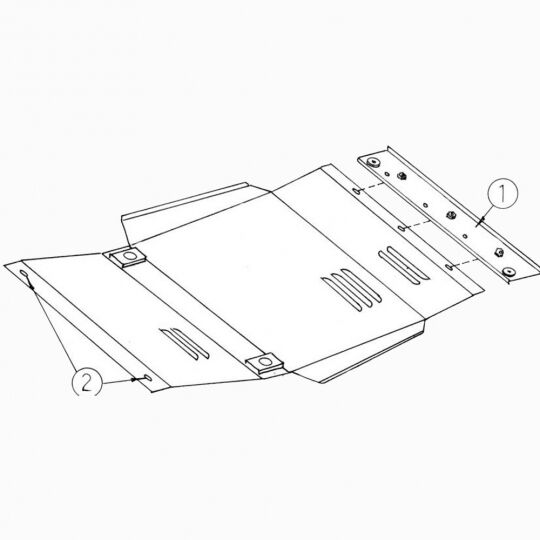 Kolchuga Защита двигателя, КПП и радиатора на Ford Focus I '00- (V-1,8)