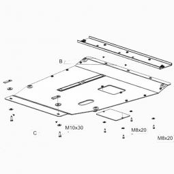 Kolchuga Защита двигателя, КПП и радиатора на Ford Focus I '01-04