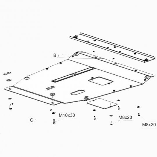 Kolchuga Защита двигателя, КПП и радиатора на Ford Focus I '01-04