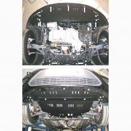 Kolchuga Защита двигателя, КПП и радиатора на Ford Focus II '04-11 (бензин) (ZiPoFlex-оцинковка)