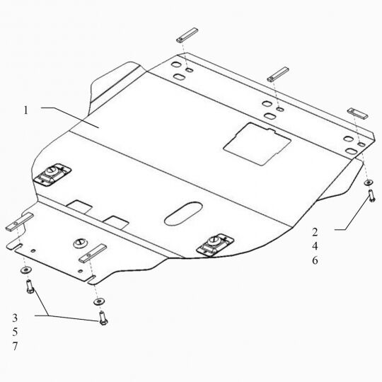 Kolchuga Защита двигателя, КПП и радиатора на Ford Focus II '04-11 (дизель) (ZiPoFlex-оцинковка) Kolchuga Защита двигателя, КПП и радиатора на Ford Focus II '04-11 (дизель) (ZiPoFlex-оцинковка)