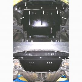 Kolchuga Защита двигателя, КПП и радиатора на Ford Fusion '02-12 (V-1,6D) (ZiPoFlex-оцинковка)