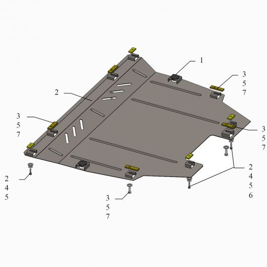 Kolchuga Защита двигателя и КПП на Ford Galaxy III '15- USA/Hybrid Kolchuga Защита двигателя и КПП на Ford Galaxy III '15- USA/Hybrid