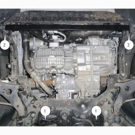 Kolchuga Защита двигателя, КПП и радиатора на Ford Kuga II '13- (ZiPoFlex-оцинковка)
