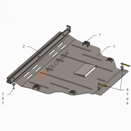 Kolchuga Защита двигателя, КПП и радиатора на Ford Kuga II '13- (ZiPoFlex-оцинковка) Kolchuga Защита двигателя, КПП и радиатора на Ford Kuga II '13- (ZiPoFlex-оцинковка)