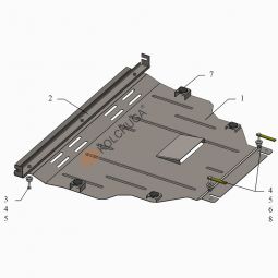 Kolchuga Защита двигателя, КПП и радиатора на Ford Kuga II '13- EcoBoost