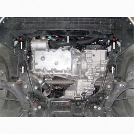 Kolchuga Защита двигателя, КПП и радиатора на Ford Mondeo IV '07-14 (ZiPoFlex-оцинковка)