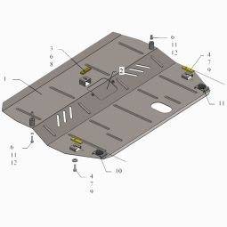 Kolchuga Защита двигателя, КПП и радиатора на Ford Mondeo IV '07-14