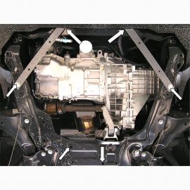 Kolchuga Защита двигателя, КПП и радиатора на Ford S-Max I '06-14 (дизель) (ZiPoFlex-оцинковка)