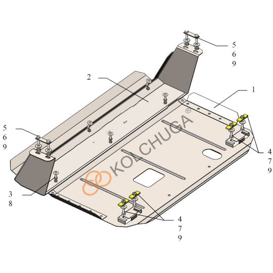 Kolchuga Защита двигателя, КПП и радиатора на Ford Transit/Tourneo Custom '16- (ZiPoFlex-оцинковка) Kolchuga Защита двигателя, КПП и радиатора на Ford Transit/Tourneo Custom '16- (ZiPoFlex-оцинковка)