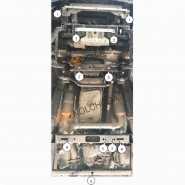 Kolchuga Защита двигателя, КПП, РКПП и радиатора на Ford F-150 XIII '14-17 EcoBoost (ZiPoFlex)