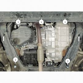 Kolchuga Защита двигателя и КПП на Geely GC9 '15- (ZiPoFlex-оцинковка)