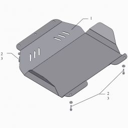 Kolchuga Защита двигателя, КПП и радиатора на Geely CK/CK2 '05-13 (V-1,5)