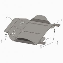 Kolchuga Защита двигателя, КПП и радиатора на Geely CK2 '13-