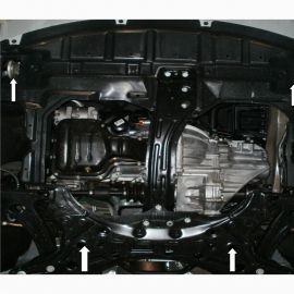 Kolchuga Защита двигателя, КПП и радиатора на Geely Emgrand EC7 '09- (ZiPoFlex-оцинковка)