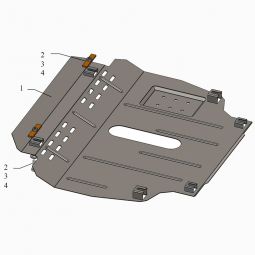 Kolchuga Защита двигателя, КПП и радиатора на Geely Emgrand X7 '11-