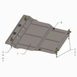 Kolchuga Защита двигателя, КПП и радиатора на Geely GC5 '10-