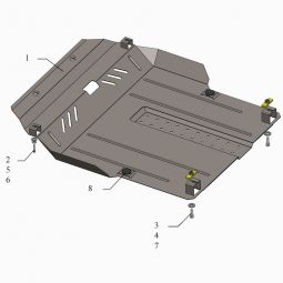 Kolchuga Защита двигателя, КПП и радиатора на Geely Panda LC Cross '08-