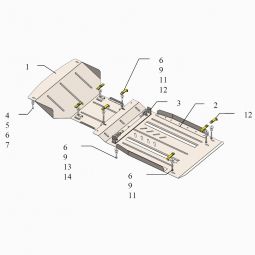 Kolchuga Защита двигателя, КПП и радиатора на GMC Canyon I '04-14 (ZiPoFlex-оцинковка)