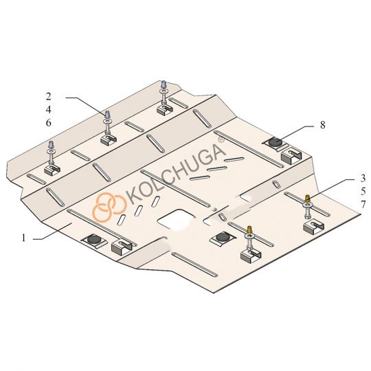 Kolchuga Защита двигателя и КПП на Great Wall Haval H2 '14- Kolchuga Защита двигателя и КПП на Great Wall Haval H2 '14-