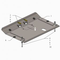 Kolchuga Защита двигателя и КПП на Great Wall Haval H6 I '13-17
