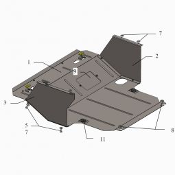 Kolchuga Защита двигателя, КПП и радиатора на Great Wall Haval M4 '12-