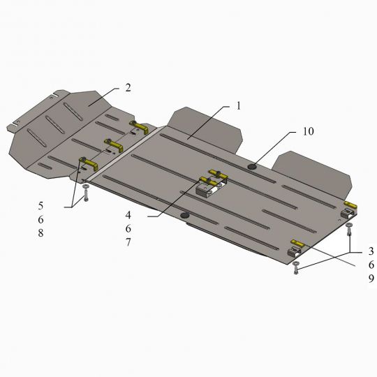 Kolchuga Защита двигателя, КПП и радиатора на Great Wall Hover H5 '10- (V-2,0D) Kolchuga Защита двигателя, КПП и радиатора на Great Wall Hover H5 '10- (V-2,0D)