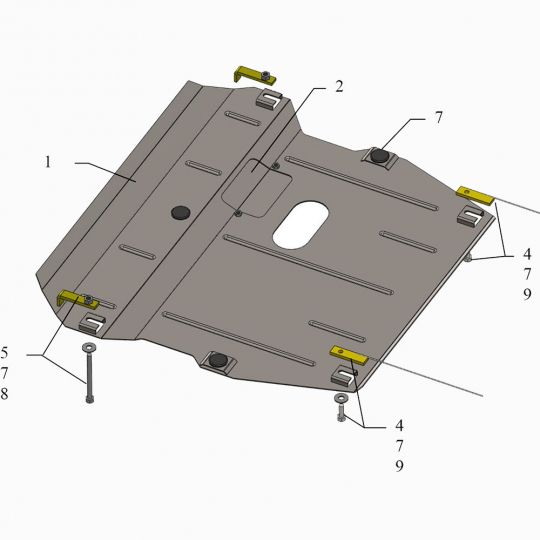 Kolchuga Защита двигателя, КПП и радиатора на Great Wall Voleex C50 '12- Kolchuga Защита двигателя, КПП и радиатора на Great Wall Voleex C50 '12-