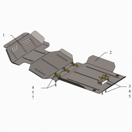 Kolchuga Защита двигателя, КПП и радиатора на Great Wall Wingle 5 '11- (V-2,4I) Kolchuga Защита двигателя, КПП и радиатора на Great Wall Wingle 5 '11- (V-2,4I)