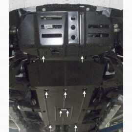 Kolchuga Защита двигателя, КПП, радиатора, раздатки и редуктора на Great Wall Wingle 6 '14- (V-2,0D)