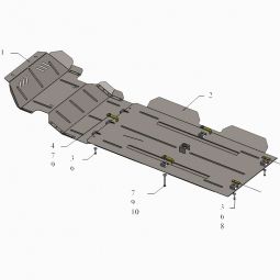 Kolchuga Защита двигателя, КПП, радиатора, раздатки и редуктора на Great Wall Wingle 6 '14- (V-2,4)