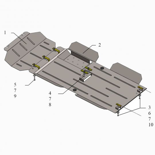Kolchuga Защита двигателя, КПП, радиатора, раздатки и редуктора на Great Wall Wingle 6 '14- (V-2,0D) Kolchuga Защита двигателя, КПП, радиатора, раздатки и редуктора на Great Wall Wingle 6 '14- (V-2,0D)