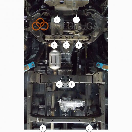 Kolchuga Защита двигателя, КПП, радиатора, РКПП и переднего моста на Great Wall Wingle 5 '11- Kolchuga Защита двигателя, КПП, радиатора, РКПП и переднего моста на Great Wall Wingle 5 '11-