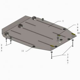 Kolchuga Защита двигателя и КПП на Honda Civic IX '11-15 хэтчбек 5d
