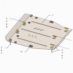 Kolchuga Защита двигателя и КПП на Honda Civic IX '11-15 седан 4d