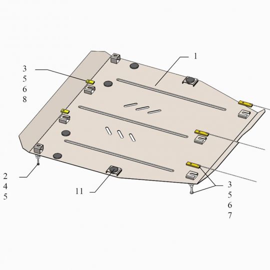 Kolchuga Защита двигателя и КПП на Honda Civic IX '11-15 седан 4d (ZiPoFlex-оцинковка) Kolchuga Защита двигателя и КПП на Honda Civic IX '11-15 седан 4d (ZiPoFlex-оцинковка)