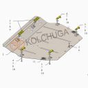 Kolchuga Защита двигателя и КПП на Honda Civic X '15- седан 4d