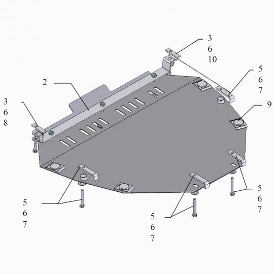 Kolchuga Защита двигателя и КПП на Honda CR-V III '06-11 (V-2,4) Kolchuga Защита двигателя и КПП на Honda CR-V III '06-11 (V-2,4)
