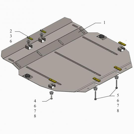 Kolchuga Защита двигателя и КПП на Honda CR-V IV '15-16 (V-1,6D; 2,4i) Kolchuga Защита двигателя и КПП на Honda CR-V IV '15-16 (V-1,6D; 2,4i)