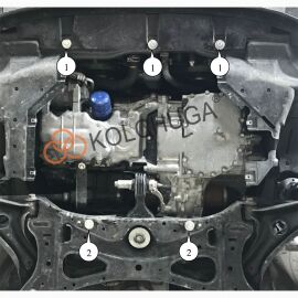 Kolchuga Защита двигателя и КПП на Honda Fit III '13- USA (ZiPoFlex)