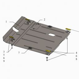 Kolchuga Защита двигателя, КПП и радиатора на Honda Accord IX '12-17