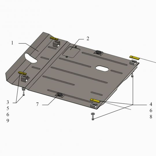 Kolchuga Защита двигателя, КПП и радиатора на Honda Accord IX '12-17 Kolchuga Защита двигателя, КПП и радиатора на Honda Accord IX '12-17