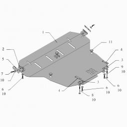 Kolchuga Защита двигателя, КПП и радиатора на Honda Accord VII '02-08